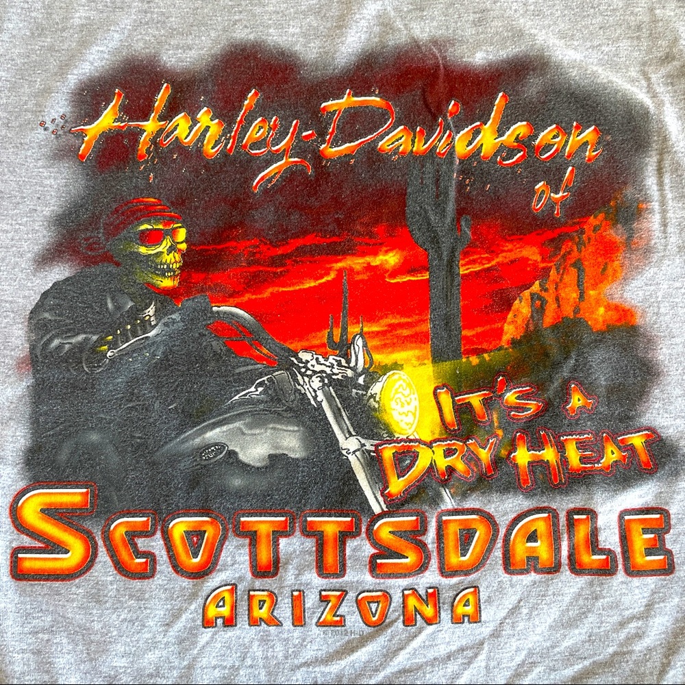 HARLEY-DAVIDSON T-SHIRT MENS LARGE SCOTTSDALE LONG SLEEVE UNISEX SKELETO…